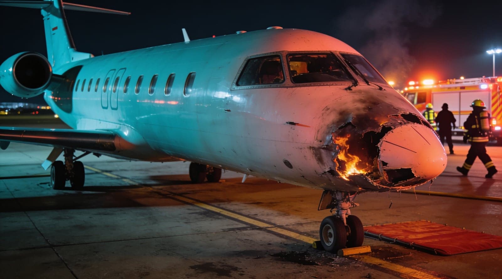 В Кольцово сгорел Superjet 100 Red Wings: пострадал техник